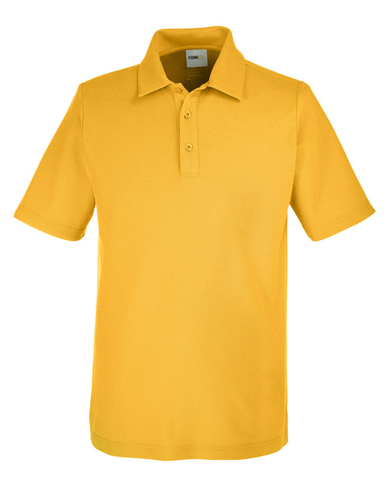 Front and Blank view of the Men's Fusion ChromaSoft™ Pique Polo