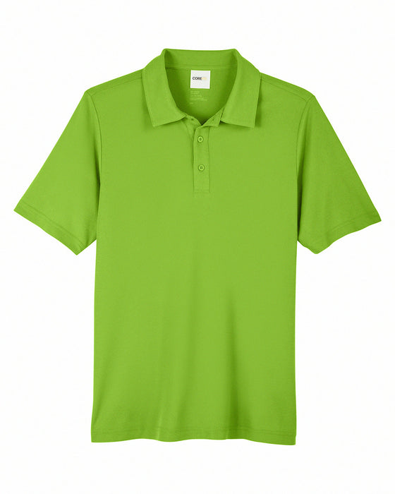 Front and Blank view of the Men's Fusion ChromaSoft™ Pique Polo