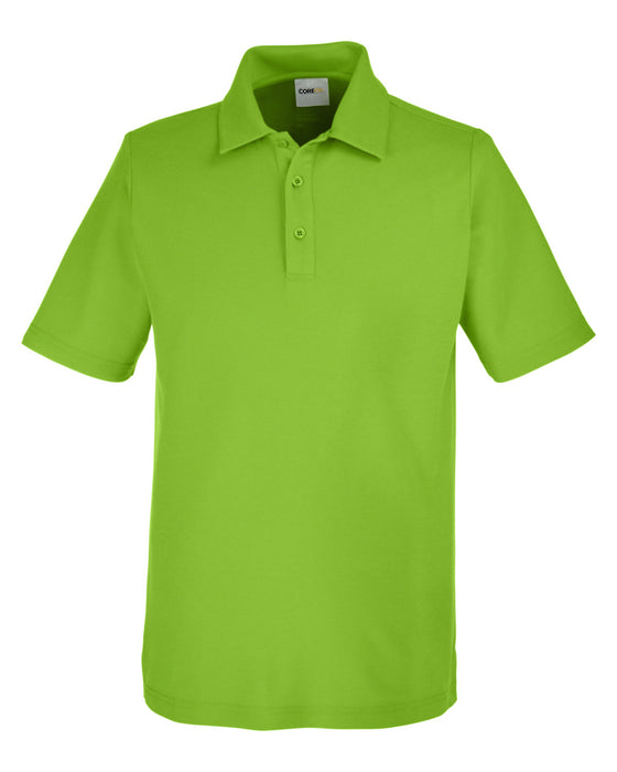 Front and Blank view of the Men's Fusion ChromaSoft™ Pique Polo