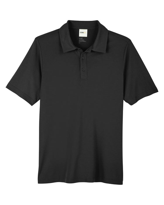 Front and Blank view of the Men's Fusion ChromaSoft™ Pique Polo