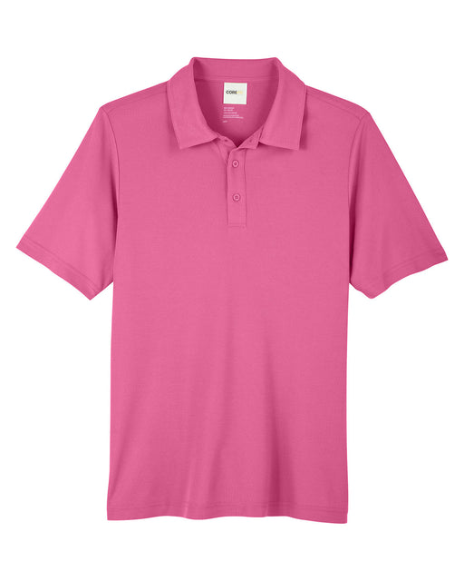 Front and Blank view of the Men's Fusion ChromaSoft™ Pique Polo