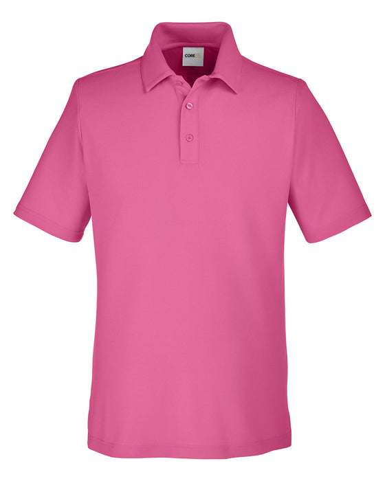 Front and Blank view of the Men's Fusion ChromaSoft™ Pique Polo