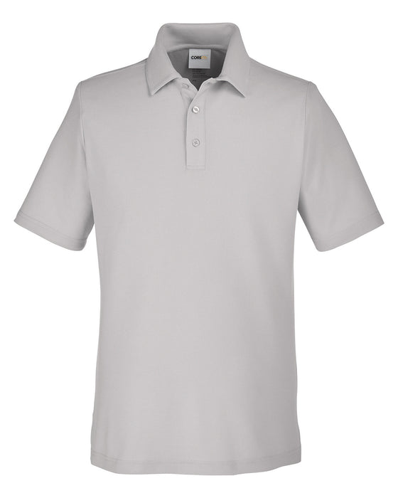 Front and Blank view of the Men's Fusion ChromaSoft™ Pique Polo