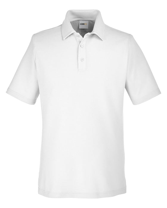 Front and Blank view of the Men's Fusion ChromaSoft™ Pique Polo