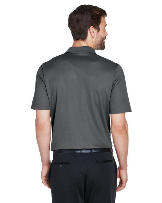 Rear view of the CrownLux Performance™ Men's Plaited Polo