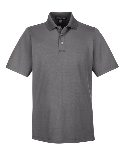 Front and Blank view of the CrownLux Performance™ Men's Plaited Polo