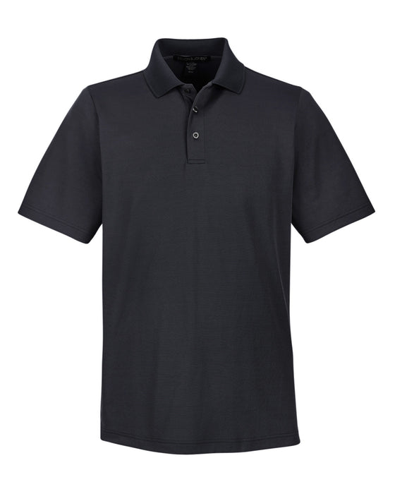 Front and Blank view of the CrownLux Performance™ Men's Plaited Polo