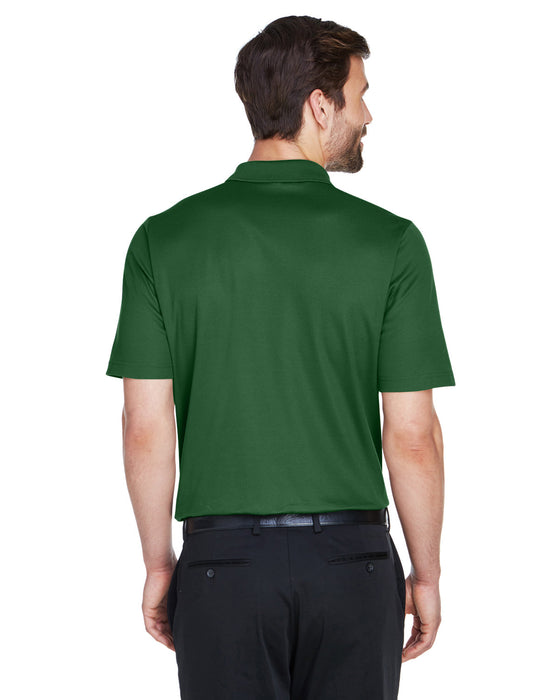 Rear view of the CrownLux Performance™ Men's Plaited Polo