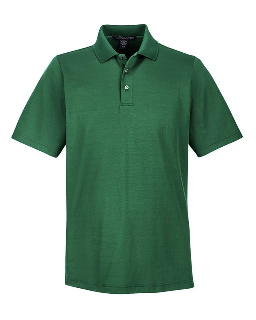 Front and Blank view of the CrownLux Performance™ Men's Plaited Polo