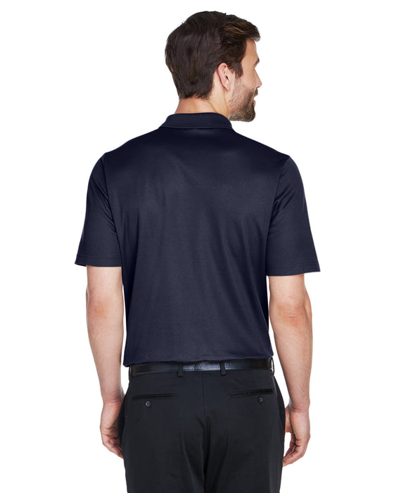 Rear view of the CrownLux Performance™ Men's Plaited Polo