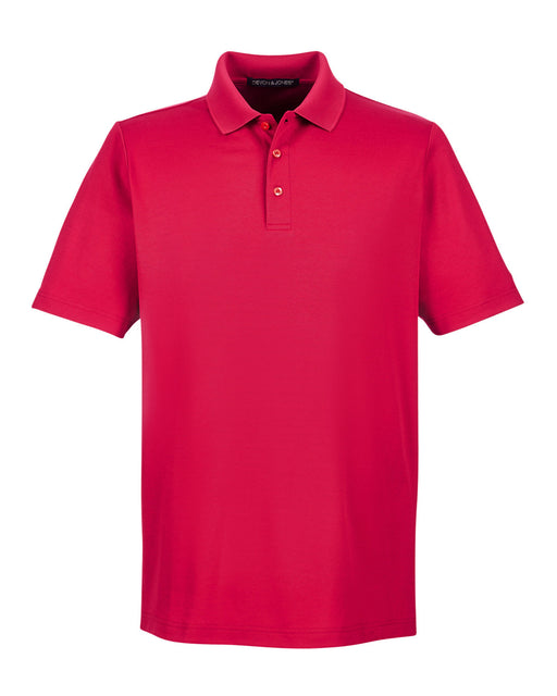 Front and Blank view of the CrownLux Performance™ Men's Plaited Polo