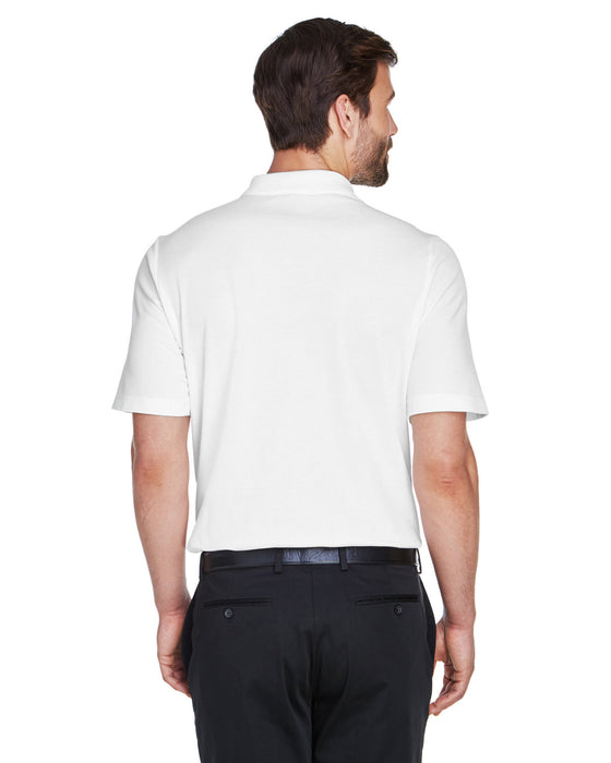 Rear view of the CrownLux Performance™ Men's Plaited Polo