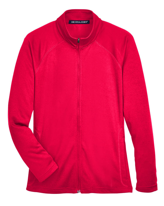 Front and Blank view of the Ladies' Stretch Tech-Shell® Compass Full-Zip