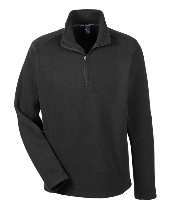 Front and Blank view of the Adult Bristol Sweater Fleece Quarter-Zip