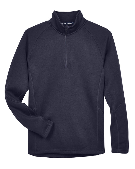 Front and Blank view of the Adult Bristol Sweater Fleece Quarter-Zip