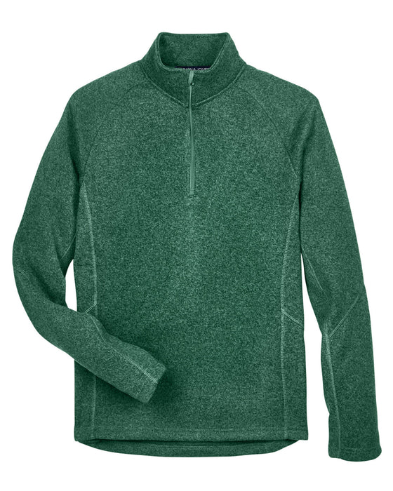 Front and Blank view of the Adult Bristol Sweater Fleece Quarter-Zip