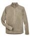 Front and Blank view of the Adult Bristol Sweater Fleece Quarter-Zip