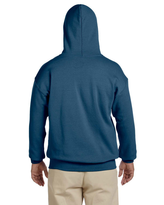 Rear view of the Adult Heavy Blend™ 8 oz., 50/50 Hooded Sweatshirt