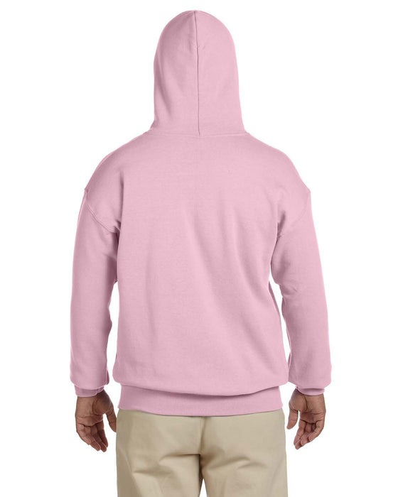 Rear view of the Adult Heavy Blend™ 8 oz., 50/50 Hooded Sweatshirt