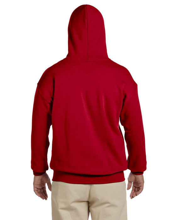 Rear view of the Adult Heavy Blend™ 8 oz., 50/50 Hooded Sweatshirt