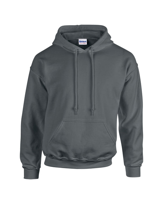 Front and Blank view of the Adult Heavy Blend™ 8 oz., 50/50 Hooded Sweatshirt