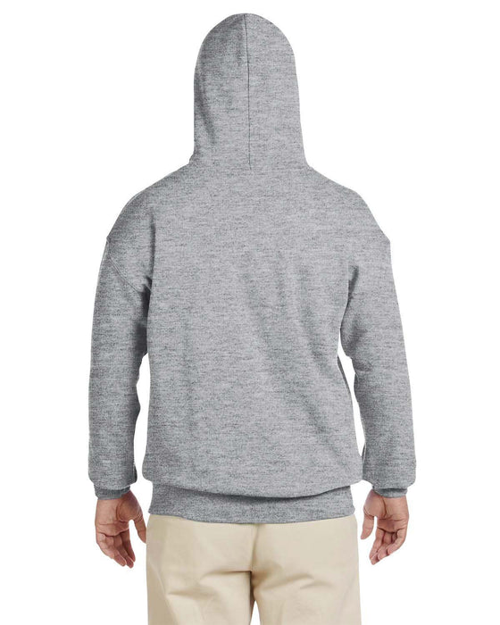 Rear view of the Adult Heavy Blend™ 8 oz., 50/50 Hooded Sweatshirt