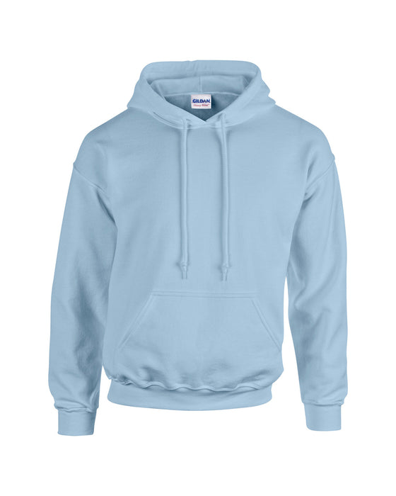 Front and Blank view of the Adult Heavy Blend™ 8 oz., 50/50 Hooded Sweatshirt