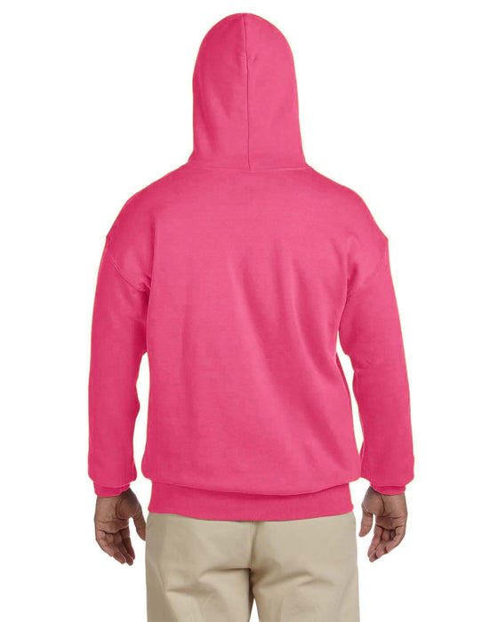 Rear view of the Adult Heavy Blend™ 8 oz., 50/50 Hooded Sweatshirt