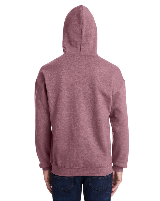 Rear view of the Adult Heavy Blend™ 8 oz., 50/50 Hooded Sweatshirt