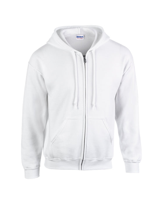 Front and Blank view of the Gildan Adult Heavy Blend™ 8 oz., 50/50 Full-Zip Hooded Sweatshirt