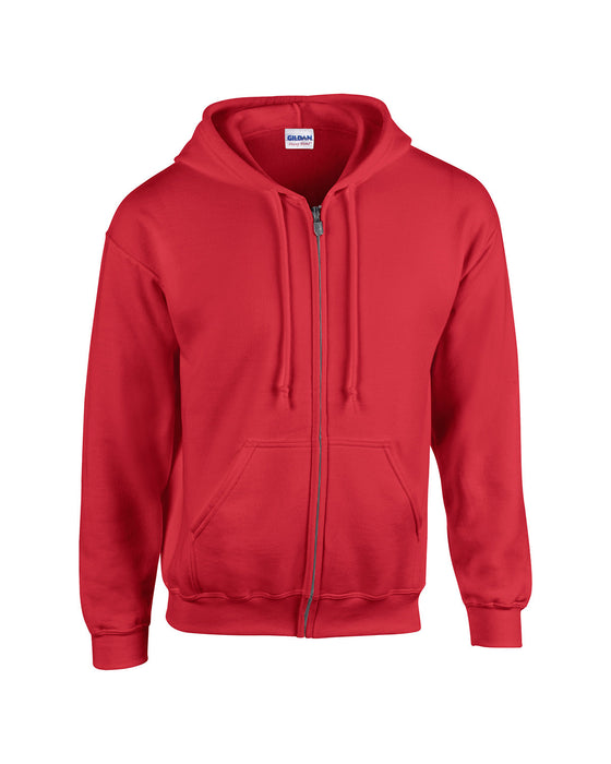 Front and Blank view of the Gildan Adult Heavy Blend™ 8 oz., 50/50 Full-Zip Hooded Sweatshirt