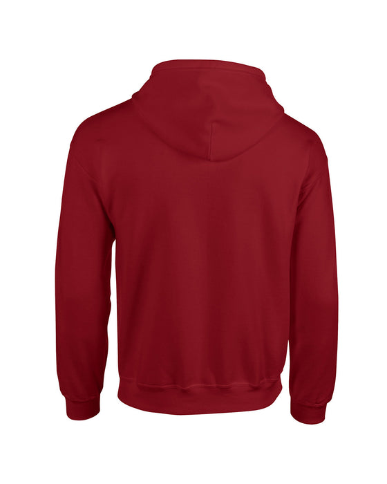 Rear and Blank view of the Gildan Adult Heavy Blend™ 8 oz., 50/50 Full-Zip Hooded Sweatshirt