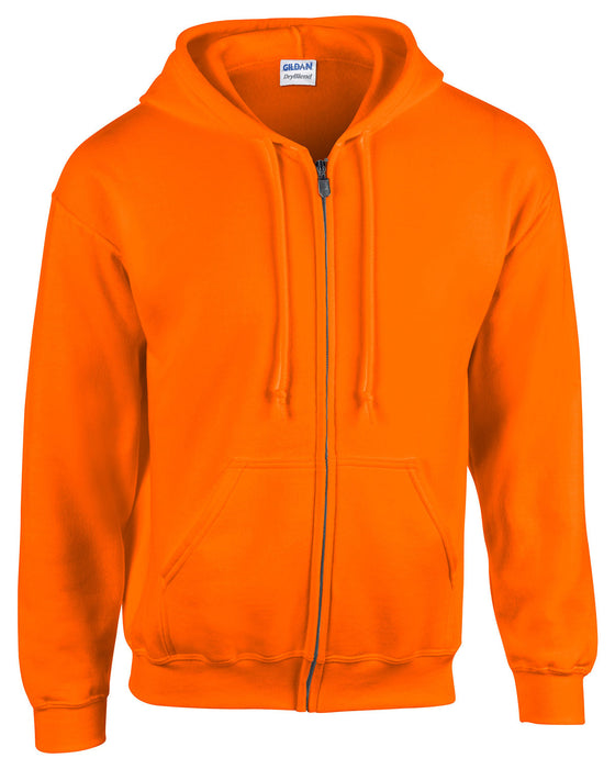 Front and Blank view of the Gildan Adult Heavy Blend™ 8 oz., 50/50 Full-Zip Hooded Sweatshirt