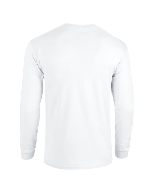 Rear and Blank view of the Gildan Adult Heavy Cotton™ Long-Sleeve T-Shirt