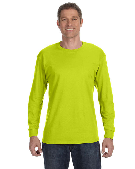 Front and Primary view of the Gildan Adult Heavy Cotton™ Long-Sleeve T-Shirt