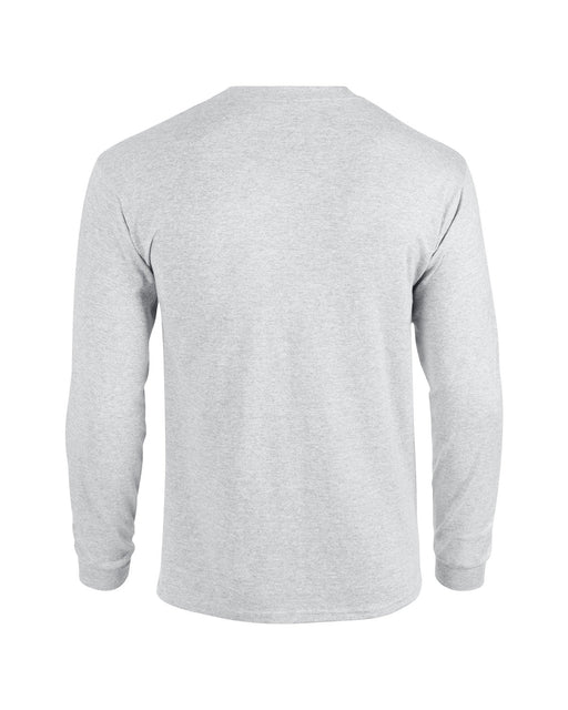 Rear and Blank view of the Gildan Adult Heavy Cotton™ Long-Sleeve T-Shirt