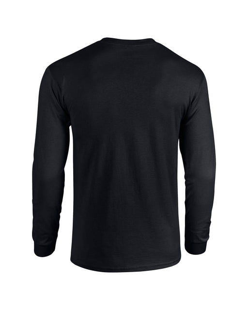 Rear and Blank view of the Gildan Adult Heavy Cotton™ Long-Sleeve T-Shirt