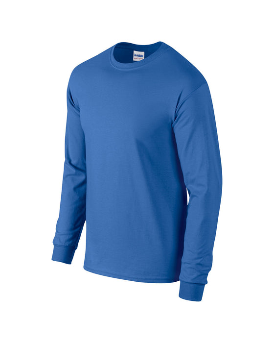 Right and Blank view of the Gildan Adult Heavy Cotton™ Long-Sleeve T-Shirt