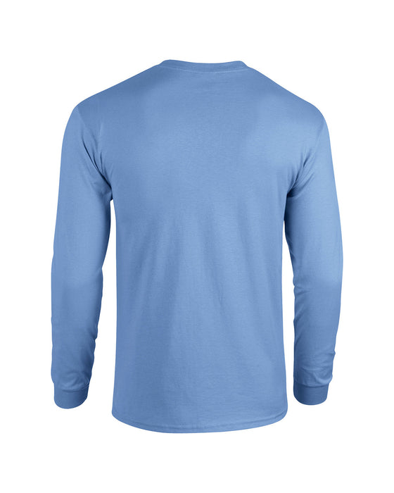 Rear and Blank view of the Gildan Adult Heavy Cotton™ Long-Sleeve T-Shirt