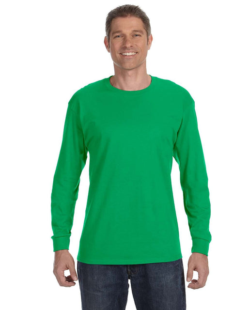 Front and Primary view of the Gildan Adult Heavy Cotton™ Long-Sleeve T-Shirt