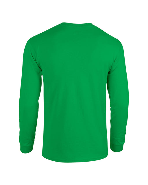 Rear and Blank view of the Gildan Adult Heavy Cotton™ Long-Sleeve T-Shirt