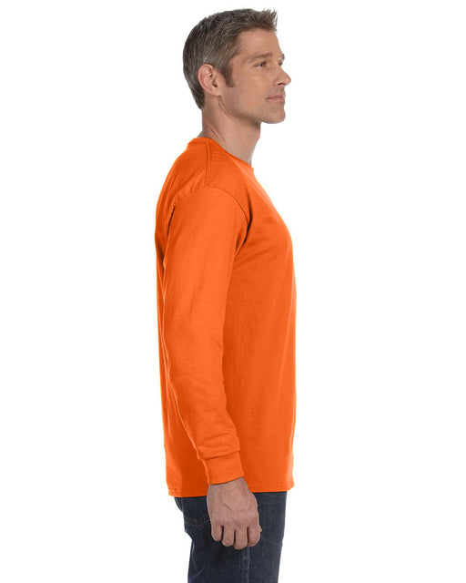 Right view of the Gildan Adult Heavy Cotton™ Long-Sleeve T-Shirt