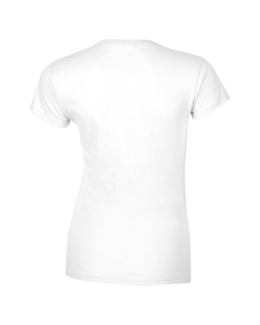 Rear and Blank view of the Gildan Ladies' Softstyle® Fitted T-Shirt