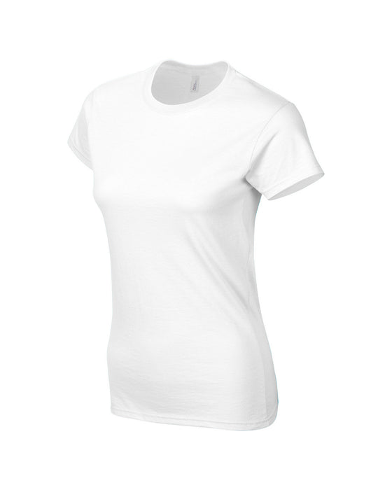 Right and Blank view of the Gildan Ladies' Softstyle® Fitted T-Shirt