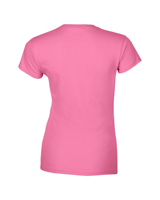 Rear and Blank view of the Gildan Ladies' Softstyle® Fitted T-Shirt