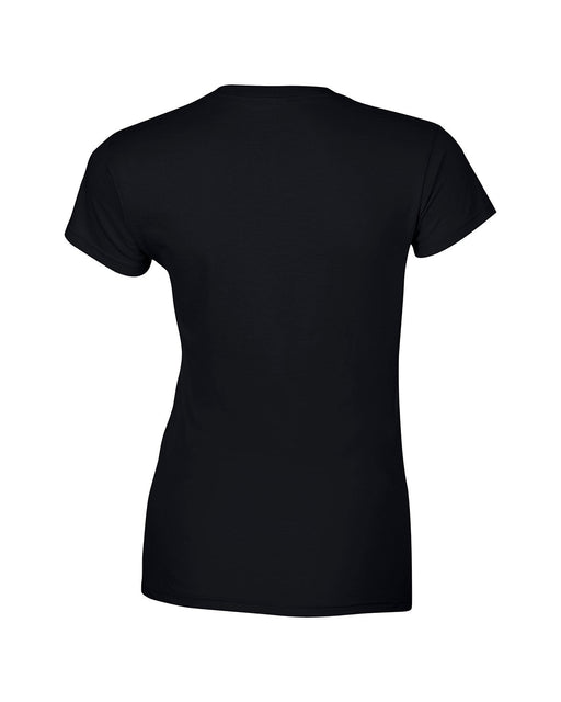 Rear and Blank view of the Gildan Ladies' Softstyle® Fitted T-Shirt