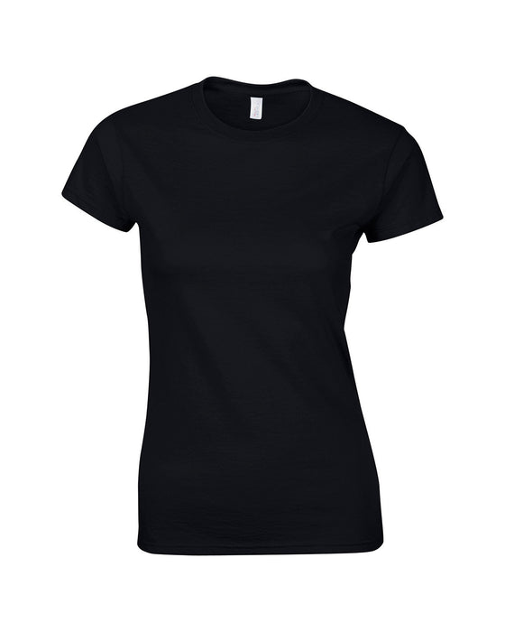 Front and Blank view of the Gildan Ladies' Softstyle® Fitted T-Shirt