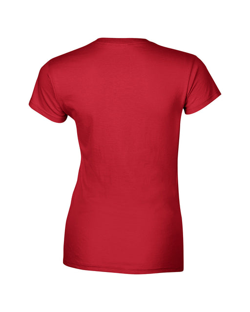 Rear and Blank view of the Gildan Ladies' Softstyle® Fitted T-Shirt