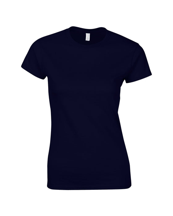 Front and Blank view of the Gildan Ladies' Softstyle® Fitted T-Shirt