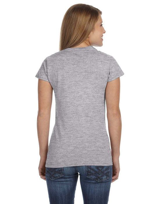 Rear view of the Gildan Ladies' Softstyle® Fitted T-Shirt